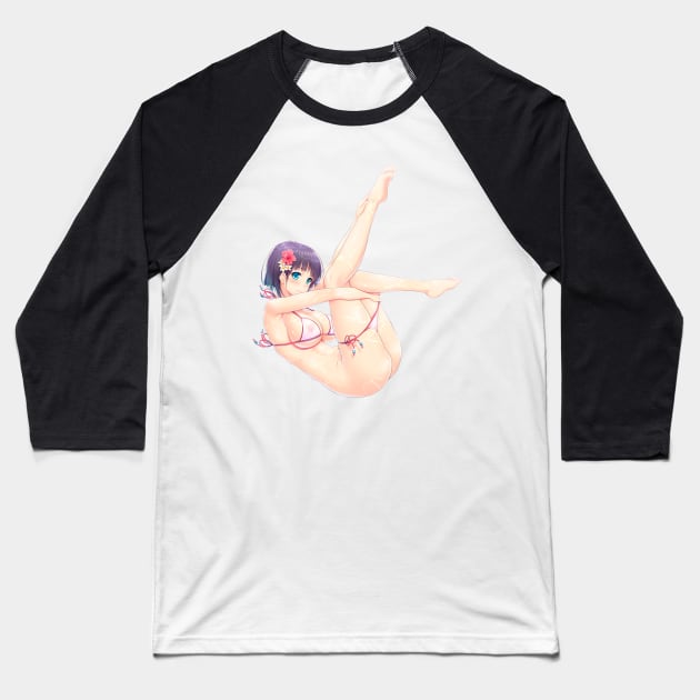 Anime girl Baseball T-Shirt by Venandeu